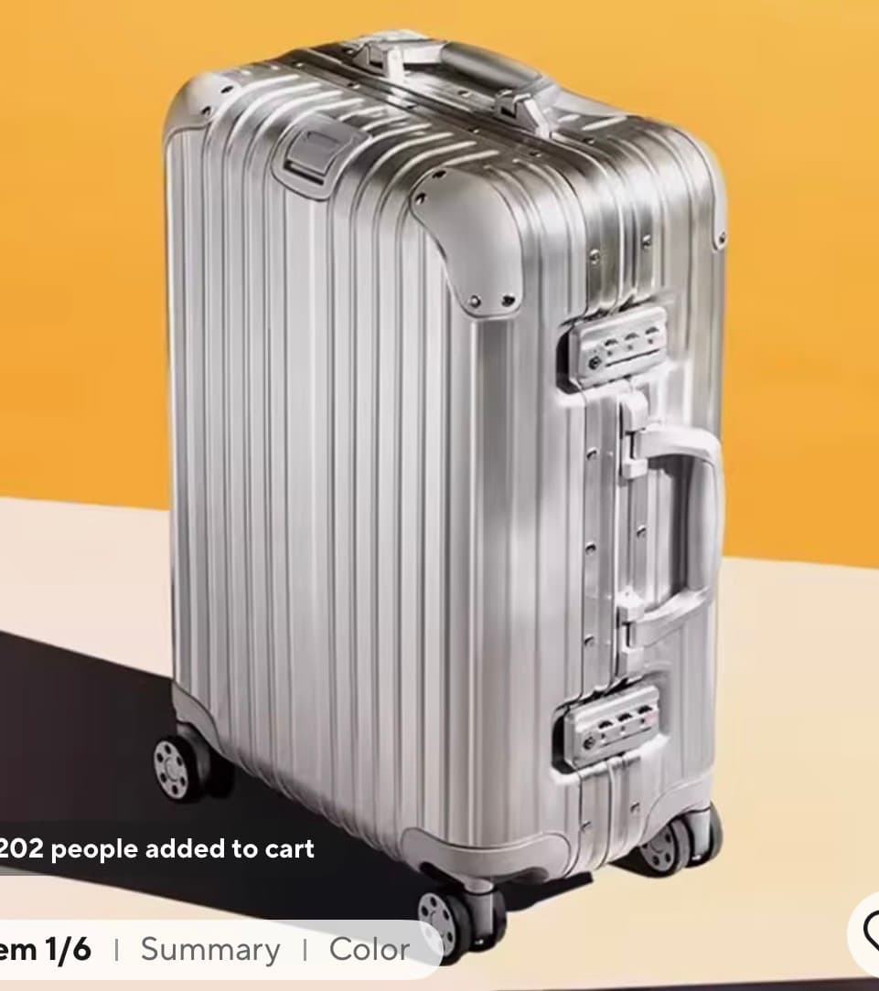 Aluminum Frame Suitcase 29 Inch TSA Customs Lock Trolley Case Universal Wheel 20" 26" Luggage Boarding Box Travel Suitcases